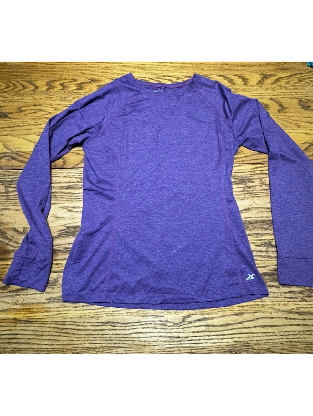 GSX Gander Mountain Womens M Purple Long Sleeve Performance Shirt Thumbholes